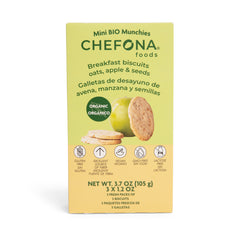 Organic Gluten Free Breakfast Biscuits - Oats, Apple and Seeds