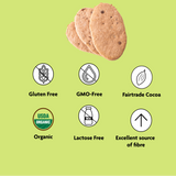 Organic Gluten Free Breakfast Biscuits - Oats and Fair Trade Chocolate