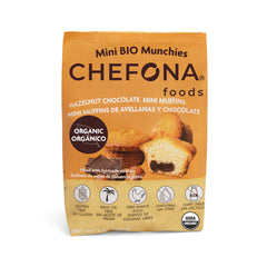 Organic Gluten Free Mini Muffins with Filling - Chocolate Hazelnut