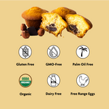 Organic Gluten Free Mini Muffins with Filling - Chocolate Hazelnut